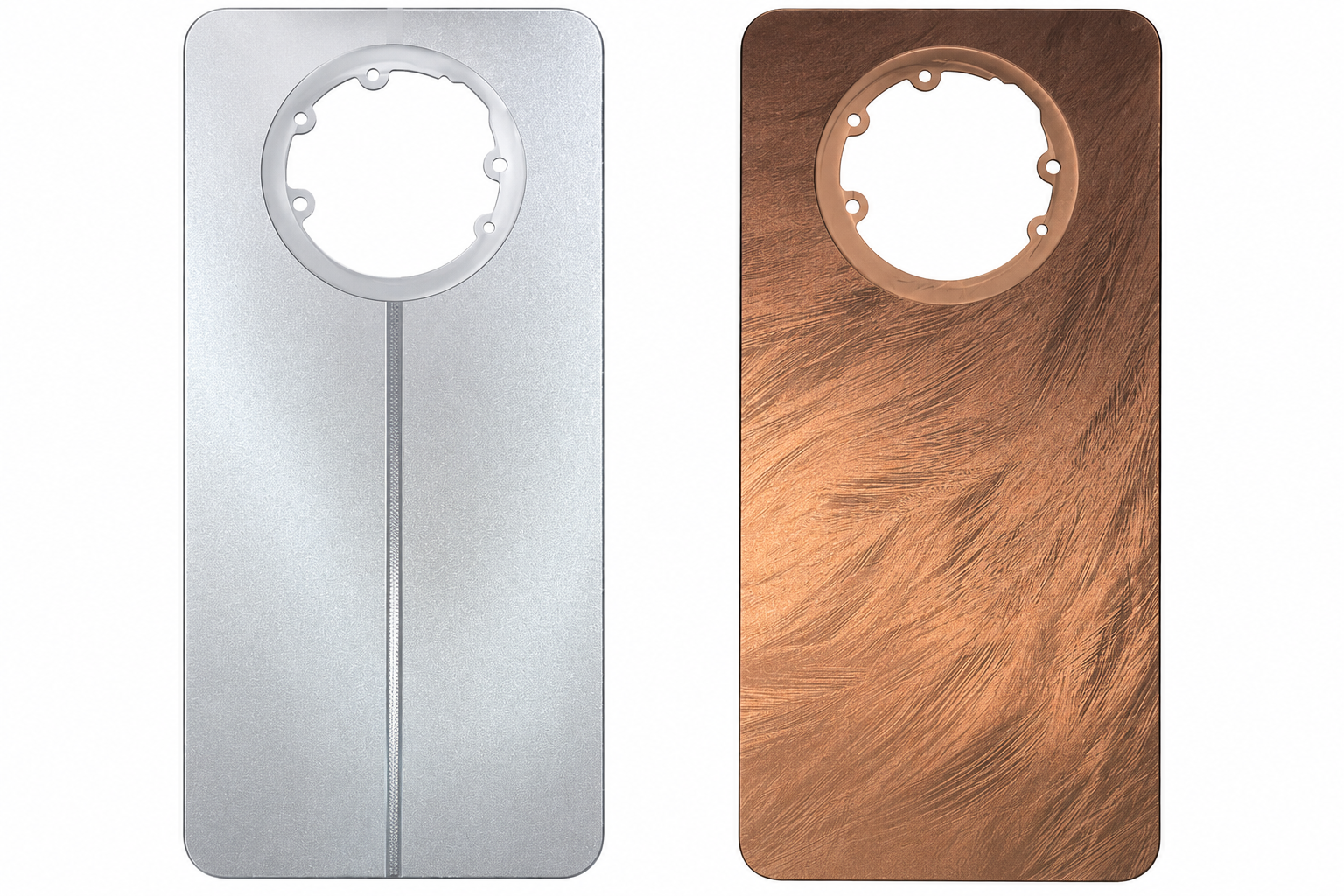 Compatible Replacement for Realme 12x Back Panel – Silver & Brown